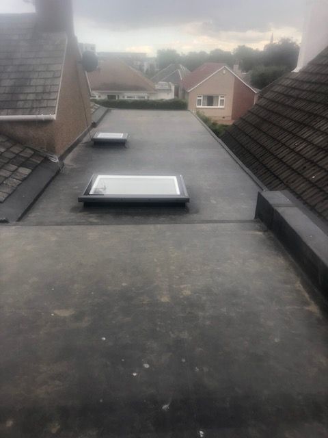 A picture of a flat roof in Edinburgh repaired by Prestige Roofing